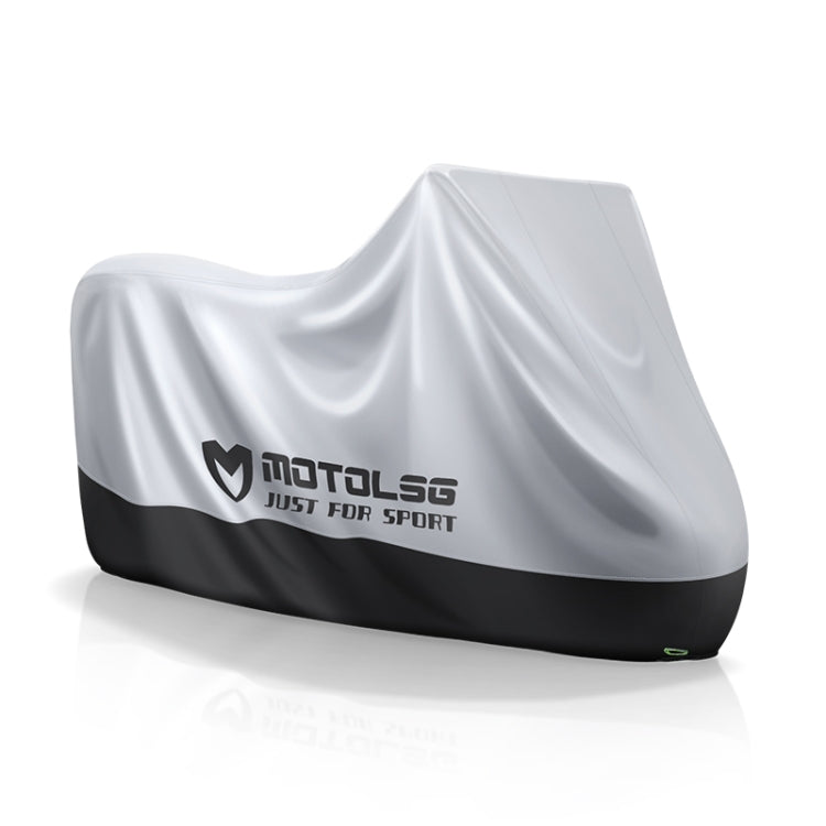 MOTOLSG Motorcycle Waterproof Sunproof Dustproof Thickening Cover, Size:L(Silver Black) - free shipping - PMC TechLife - Order now!