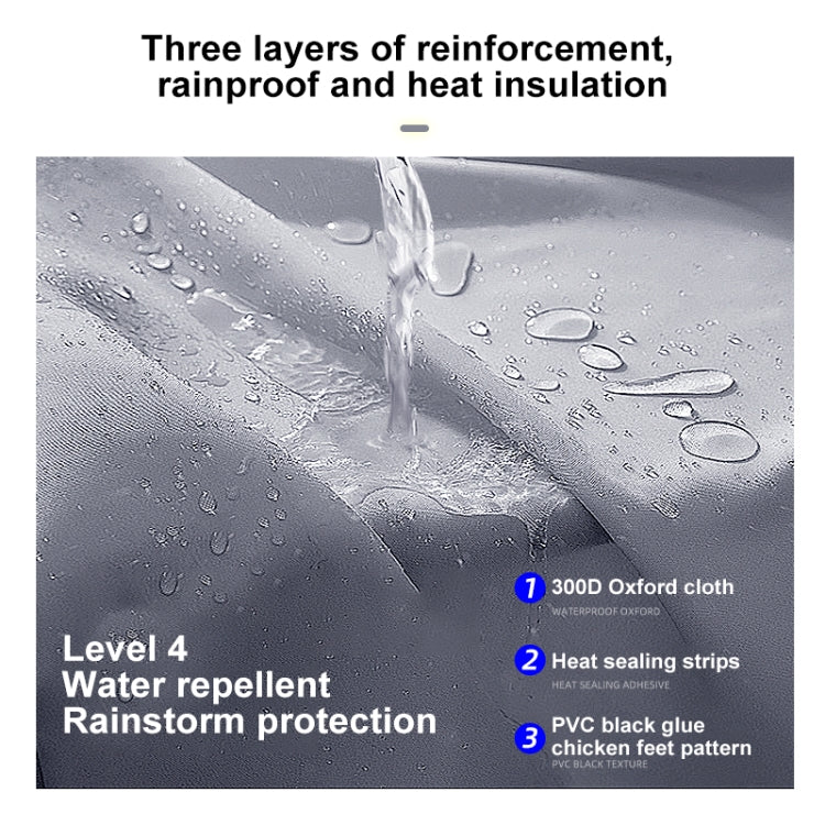 MOTOLSG Motorcycle Waterproof Sunproof Dustproof Thickening Cover, Size:XL(Silver Black) - Raincoat by MOTOLSG | Online Shopping South Africa | PMC TechLife | Buy Now Pay Later Mobicred