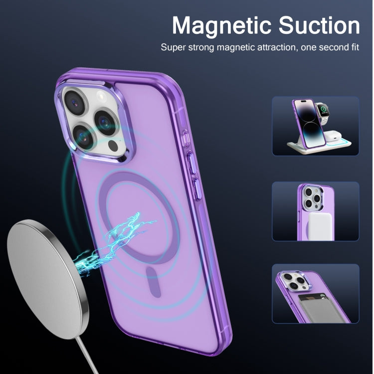 For iPhone 13 Pro Electroplated IMD Magsafe PC Hybrid TPU Phone Case(Purple) - iPhone 13 Pro Cases by PMC TechLife | Online Shopping South Africa | PMC TechLife