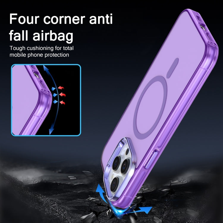 For iPhone 13 Pro Electroplated IMD Magsafe PC Hybrid TPU Phone Case(Purple) - iPhone 13 Pro Cases by PMC TechLife | Online Shopping South Africa | PMC TechLife