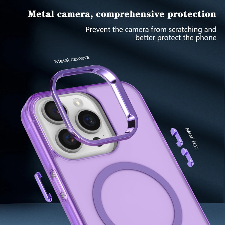 For iPhone 13 Electroplated IMD Magsafe PC Hybrid TPU Phone Case(Purple) - iPhone 13 Cases by PMC TechLife | Online Shopping South Africa | PMC TechLife