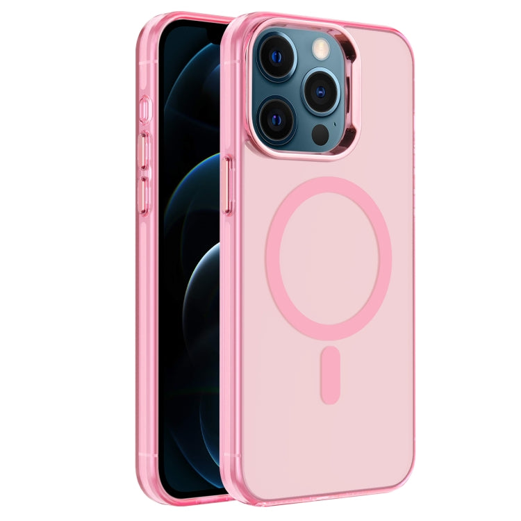 For iPhone 12 Pro Electroplated IMD Magsafe PC Hybrid TPU Phone Case(Pink) - free shipping - PMC TechLife - Order now!