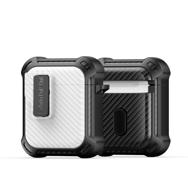 For AirPods 2 / 1 DUX DUCIS PECI Series Earbuds Box Protective Case(White) - For AirPods 1/2 by DUX DUCIS | Online Shopping South Africa | PMC Jewellery | Buy Now Pay Later Mobicred