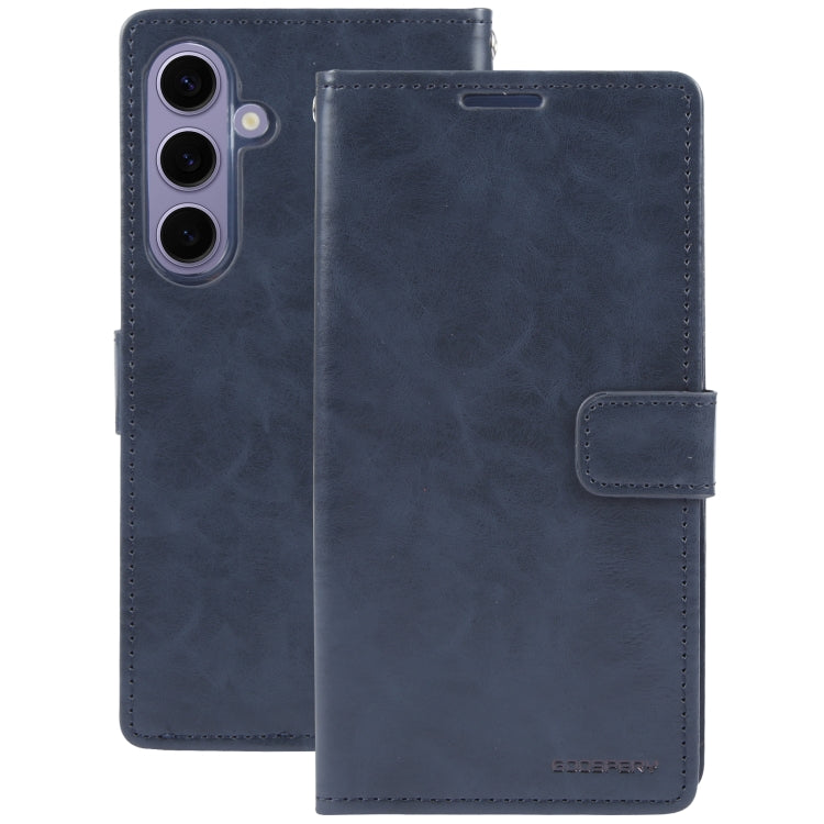 For Samsung Galaxy S24+ 5G GOOSPERY BLUE MOON Crazy Horse Texture Leather Phone Case(Dark Blue) - Galaxy S24+ 5G Cases by GOOSPERY | Online Shopping South Africa | PMC Jewellery | Buy Now Pay Later Mobicred