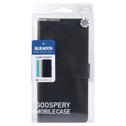 For Samsung Galaxy S24 5G GOOSPERY BLUE MOON Crazy Horse Texture Leather Phone Case(Black) - Galaxy S24 5G Cases by GOOSPERY | Online Shopping South Africa | PMC Jewellery | Buy Now Pay Later Mobicred