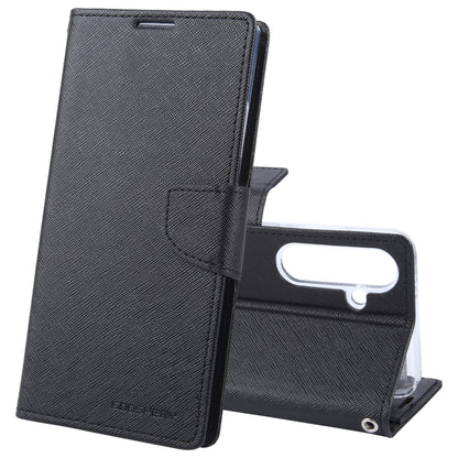 For Samsung Galaxy S24 5G GOOSPERY FANCY DIARY Cross Texture Leather Phone Case(Black) - Galaxy S24 5G Cases by GOOSPERY | Online Shopping South Africa | PMC Jewellery | Buy Now Pay Later Mobicred