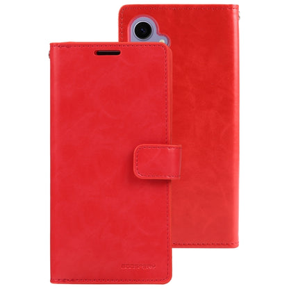 For Samsung Galaxy S24 5G GOOSPERY MANSOOR DIARY 9 Card Slots Leather Phone Case(Red) - Galaxy S24 5G Cases by GOOSPERY | Online Shopping South Africa | PMC Jewellery | Buy Now Pay Later Mobicred