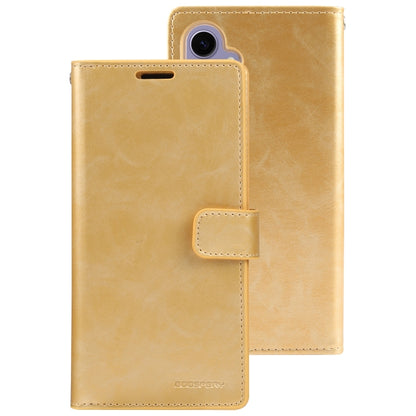 For Samsung Galaxy S24 5G GOOSPERY MANSOOR DIARY 9 Card Slots Leather Phone Case(Gold) - Galaxy S24 5G Cases by GOOSPERY | Online Shopping South Africa | PMC Jewellery | Buy Now Pay Later Mobicred