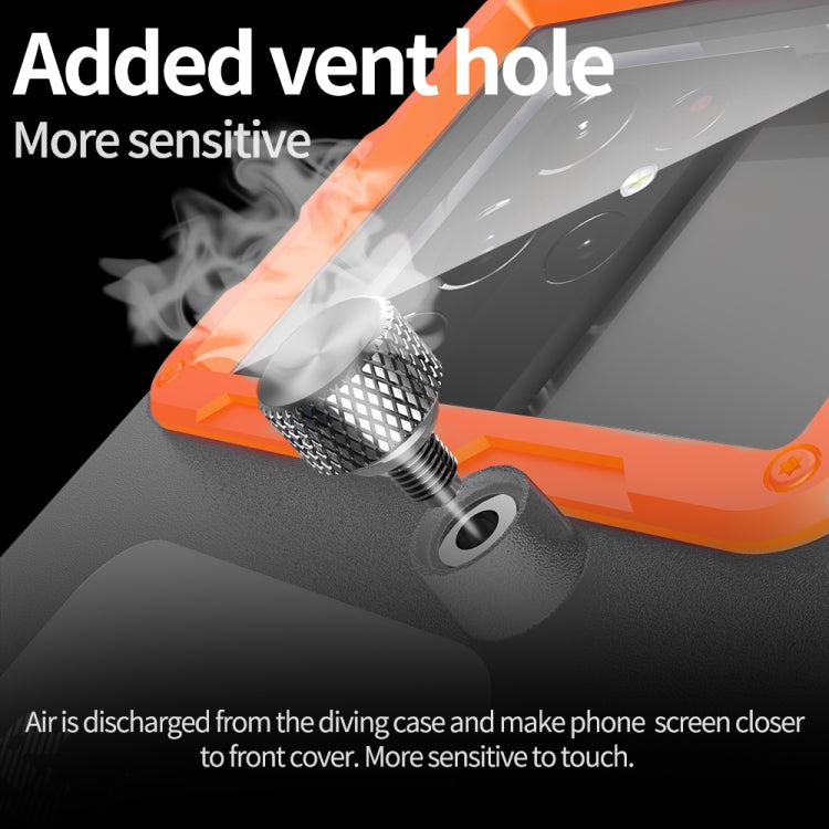 Diving Shell Gen2 Upgrade IP68 Waterproof Phone Case(Black Orange) - free shipping - PMC TechLife - Order now!
