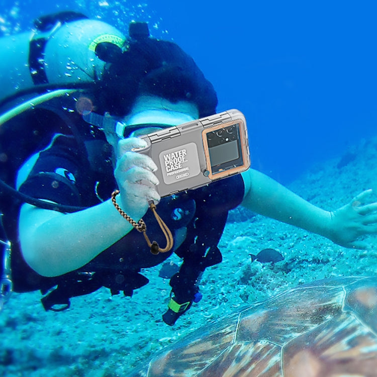 Diving Shell Gen2 Upgrade IP68 Waterproof Phone Case(Grey Orange) - free shipping - PMC TechLife - Order now!