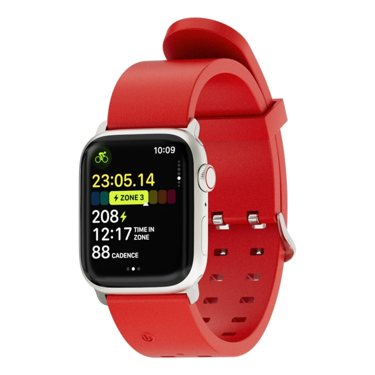 For Apple Watch Series 9 41mm Luminous Colorful Light Silicone Watch Band(Red) - Watch Bands by PMC TechLife | Online Shopping South Africa | PMC TechLife