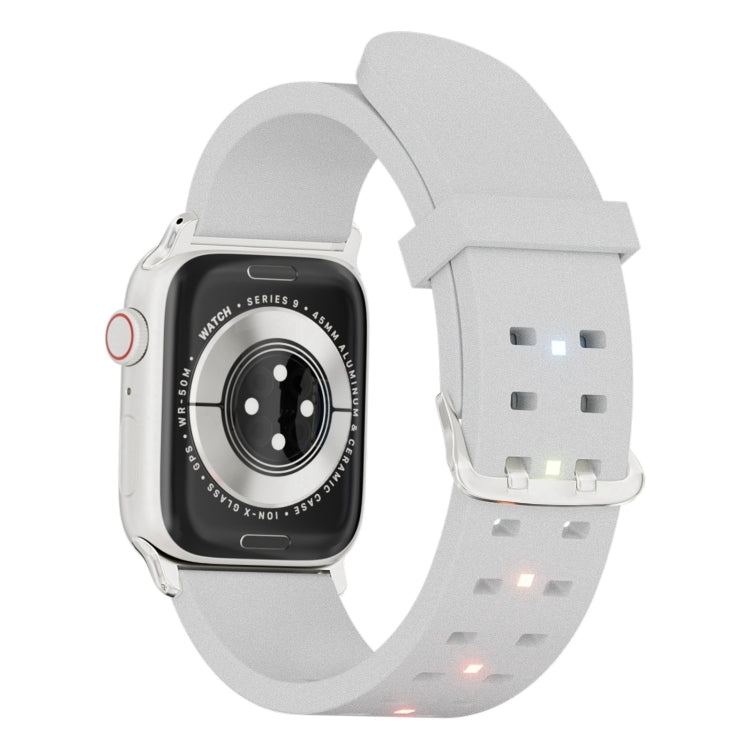 For Apple Watch SE 40mm Luminous Colorful Light Silicone Watch Band(Light Grey) - free shipping - PMC TechLife - Order now!