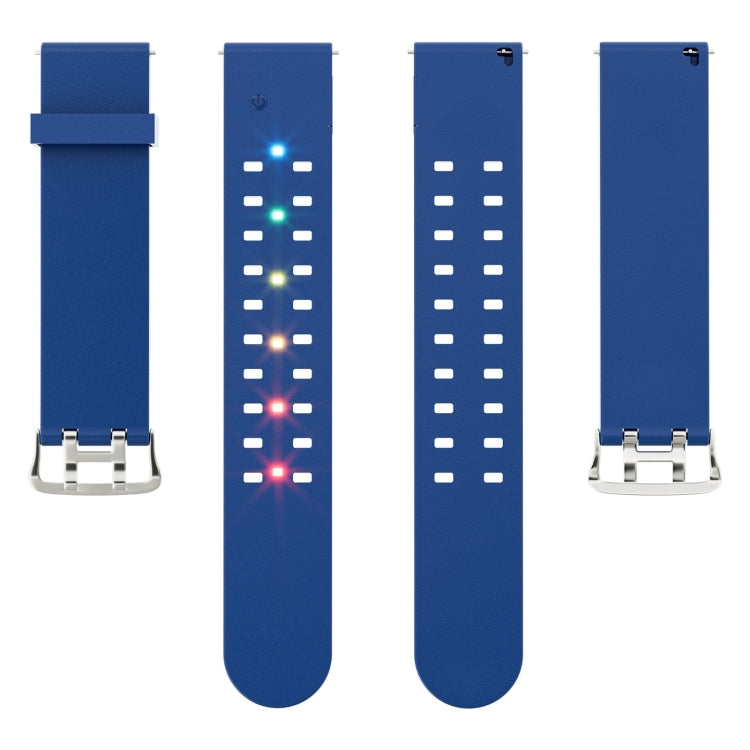 For Apple Watch SE 40mm Luminous Colorful Light Silicone Watch Band(Blue) - Watch Bands by PMC TechLife | Online Shopping South Africa | PMC TechLife