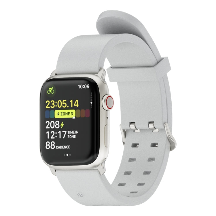 For Apple Watch SE 44mm Luminous Colorful Light Silicone Watch Band(Light Grey) - Watch Bands by PMC TechLife | Online Shopping South Africa | PMC TechLife