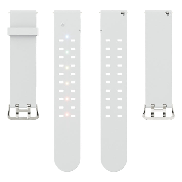 For Apple Watch Series 3 38mm Luminous Colorful Light Silicone Watch Band(Light Grey) - free shipping - PMC TechLife - Order now!