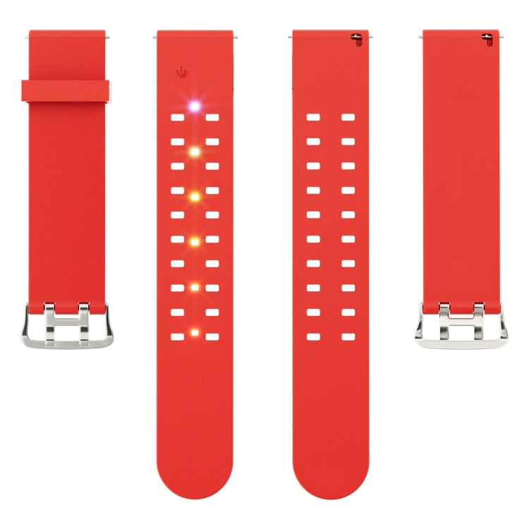 For Apple Watch Series 2 42mm Luminous Colorful Light Silicone Watch Band(Red) - Watch Bands by PMC TechLife | Online Shopping South Africa | PMC TechLife | Buy Now Pay Later Mobicred