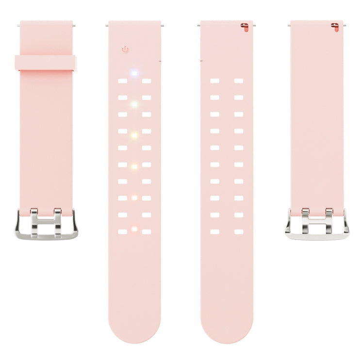 For Apple Watch 38mm Luminous Colorful Light Silicone Watch Band(Pink) - Watch Bands by PMC TechLife | Online Shopping South Africa | PMC TechLife