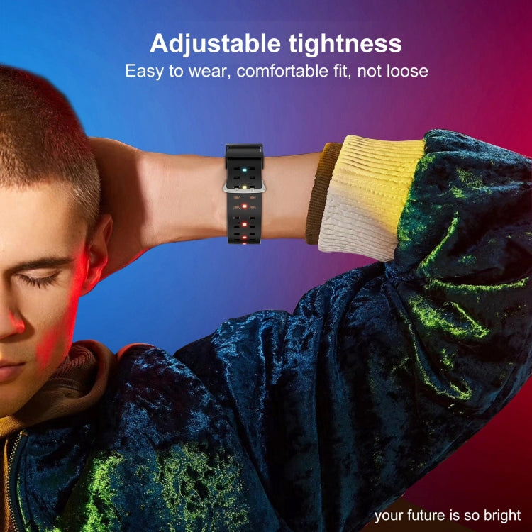 For Apple Watch 38mm Luminous Colorful Light Silicone Watch Band(Pink) - Watch Bands by PMC TechLife | Online Shopping South Africa | PMC TechLife