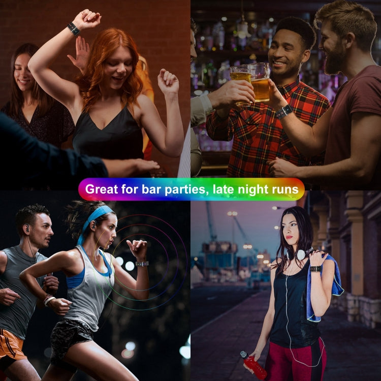 For Apple Watch 38mm Luminous Colorful Light Silicone Watch Band(Green) - free shipping - PMC TechLife - Order now!