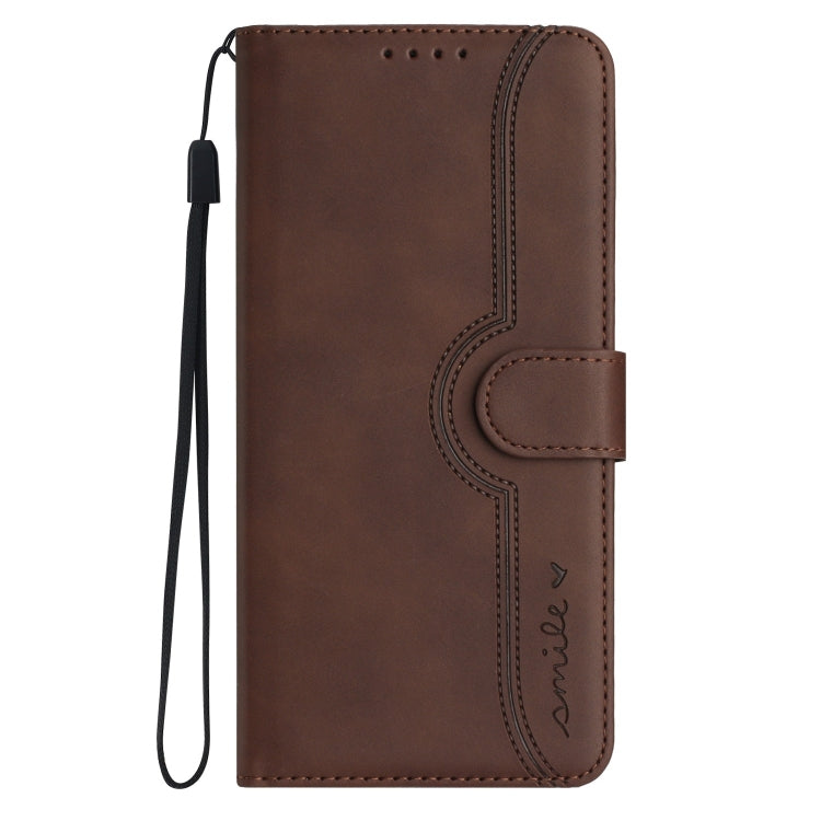 For Tecno Spark Go 2024 Heart Pattern Skin Feel Leather Phone Case(Brown) - Tecno Cases by PMC Jewellery | Online Shopping South Africa | PMC Jewellery | Buy Now Pay Later Mobicred