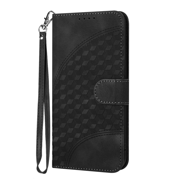 For Tecno Spark Go 2024 YX0060 Elephant Head Embossed Phone Leather Case with Lanyard(Black) - Tecno Cases by PMC Jewellery | Online Shopping South Africa | PMC Jewellery | Buy Now Pay Later Mobicred