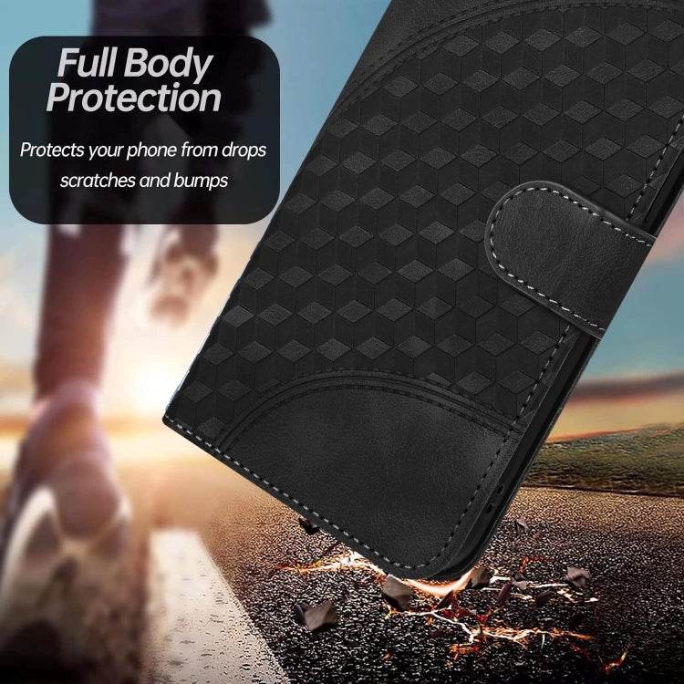For Tecno Spark Go 2024 YX0060 Elephant Head Embossed Phone Leather Case with Lanyard(Black) - Tecno Cases by PMC Jewellery | Online Shopping South Africa | PMC Jewellery | Buy Now Pay Later Mobicred