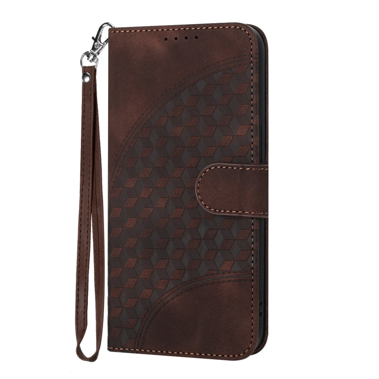 For Tecno Spark Go 2024 YX0060 Elephant Head Embossed Phone Leather Case with Lanyard(Coffee) - Tecno Cases by PMC Jewellery | Online Shopping South Africa | PMC Jewellery | Buy Now Pay Later Mobicred