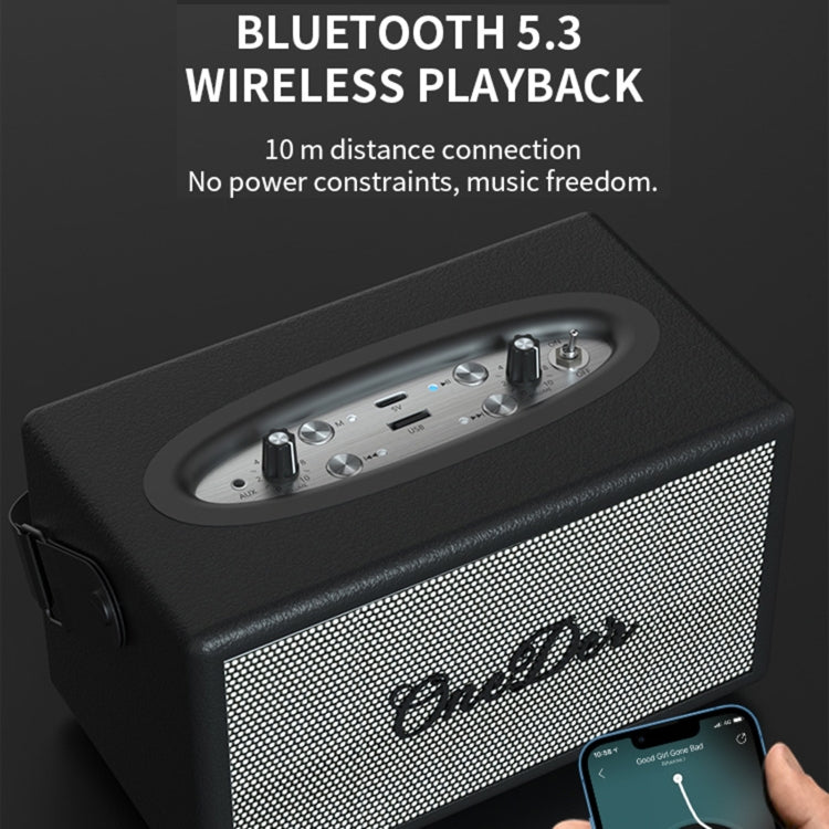 Oneder D7 Bluetooth Speaker Outdoor Karaoke Wireless Speakers With Two Mic(Cyan) - free shipping - PMC Jewellery - Order now!
