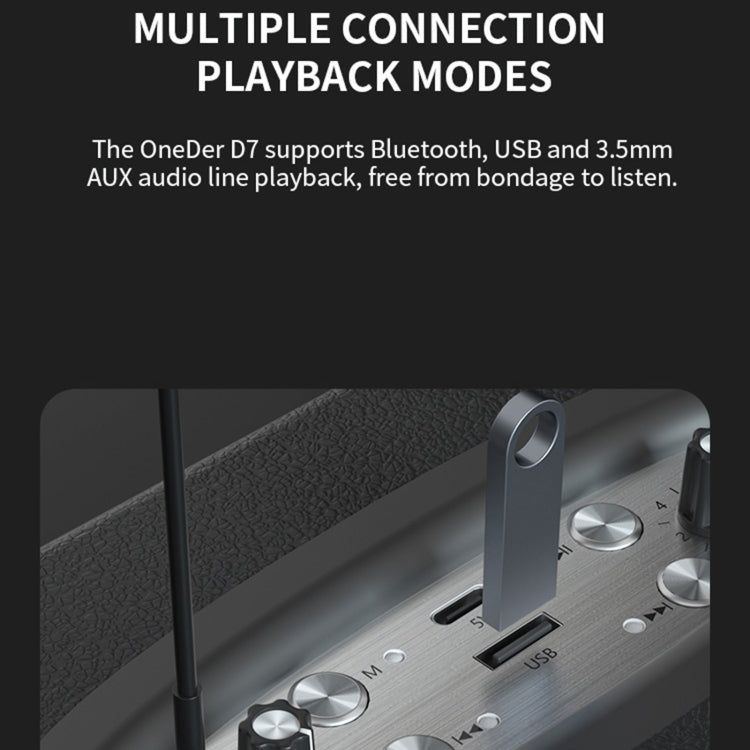 Oneder D7 Bluetooth Speaker Outdoor Karaoke Wireless Speakers With Two Mic(Cyan) - free shipping - PMC Jewellery - Order now!