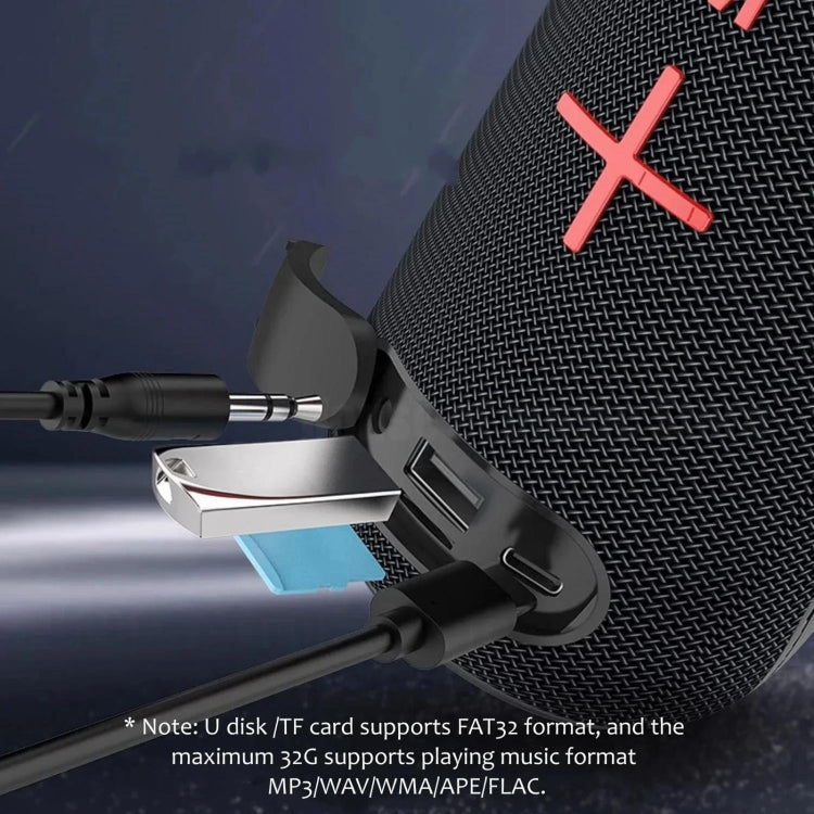 T&G TG-384 Mini Portable Bluetooth Speaker Support TF / U-disk / RGB Light(Grey) - free shipping - PMC Jewellery - Order now!