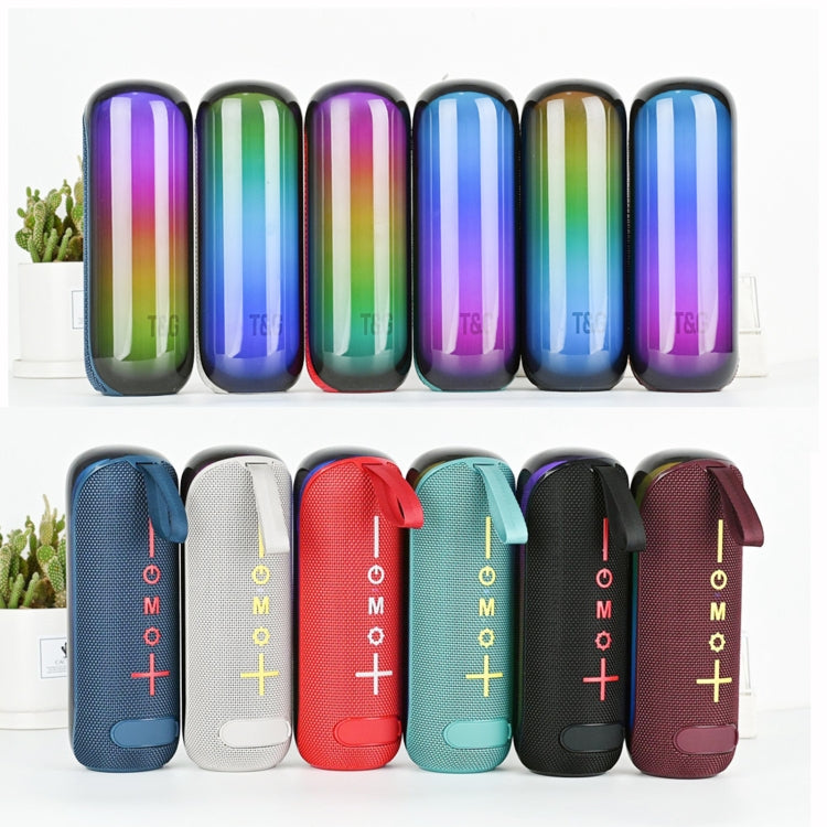 T&G TG-384 Mini Portable Bluetooth Speaker Support TF / U-disk / RGB Light(Cyan) - free shipping - PMC Jewellery - Order now!