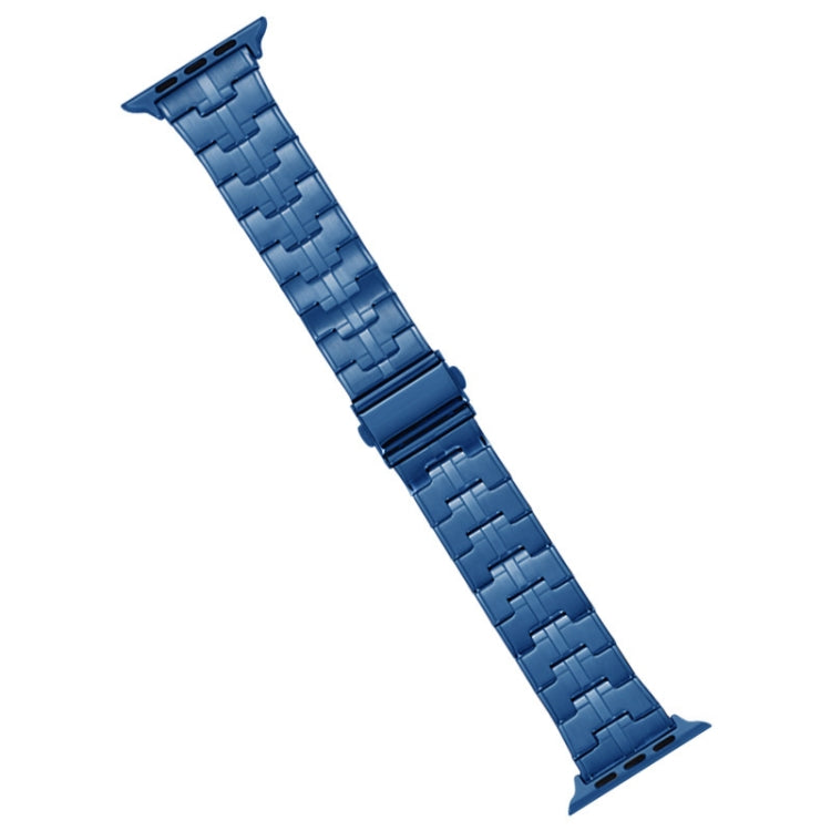 For Apple Watch SE 44mm Stainless Steel Watch Band(Blue) - free shipping - PMC TechLife - Order now!