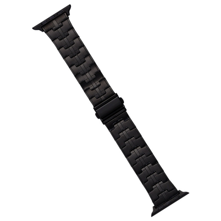 For Apple Watch Series 5 44mm Stainless Steel Watch Band(Black) - Watch Bands by PMC TechLife | Online Shopping South Africa | PMC TechLife