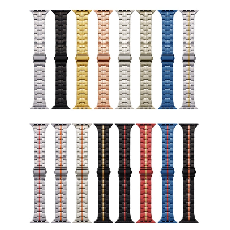 For Apple Watch 42mm Stainless Steel Watch Band(Silver Orange) - free shipping - PMC TechLife - Order now!