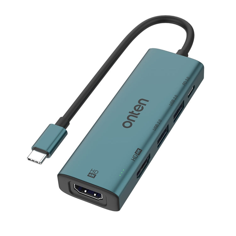 Onten UC126 5 in 1 USB-C / Type-C to Dual HDM I+ USB2.0 + PD3.0 Multi-function HUB Docking Station - free shipping - PMC Jewellery - Order now!