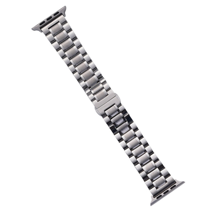 For Apple Watch Series 9 45mm Five-Beads Stainless Steel Watch Band(Silver) - Watch Bands by PMC TechLife | Online Shopping South Africa | PMC TechLife