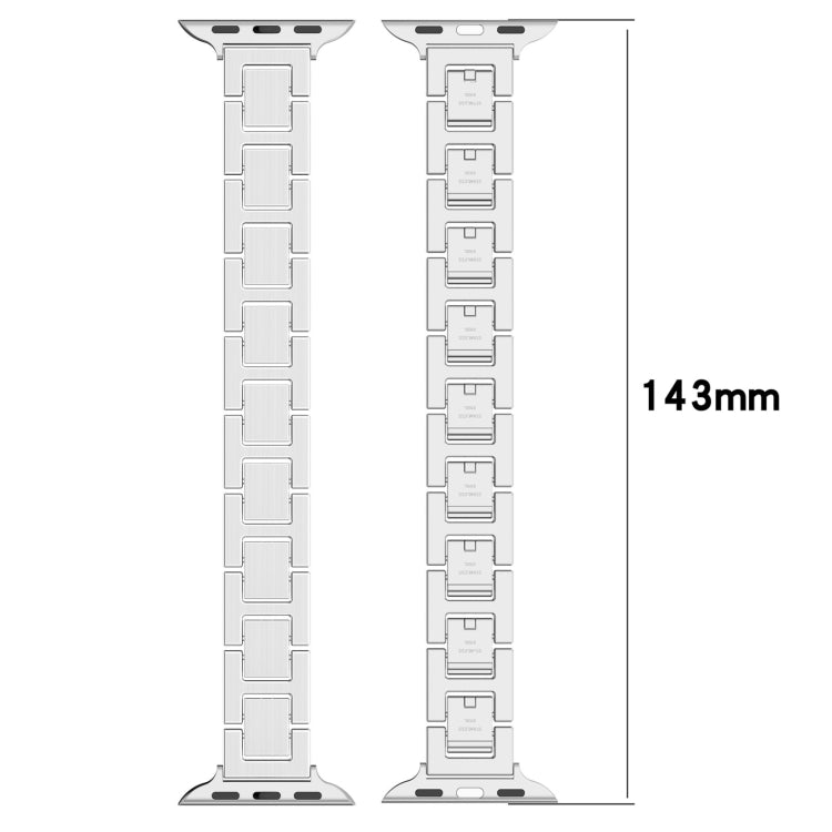 For Apple Watch SE 40mm H Slim Stainless Steel Watch Band(Silver) - Watch Bands by PMC TechLife | Online Shopping South Africa | PMC TechLife