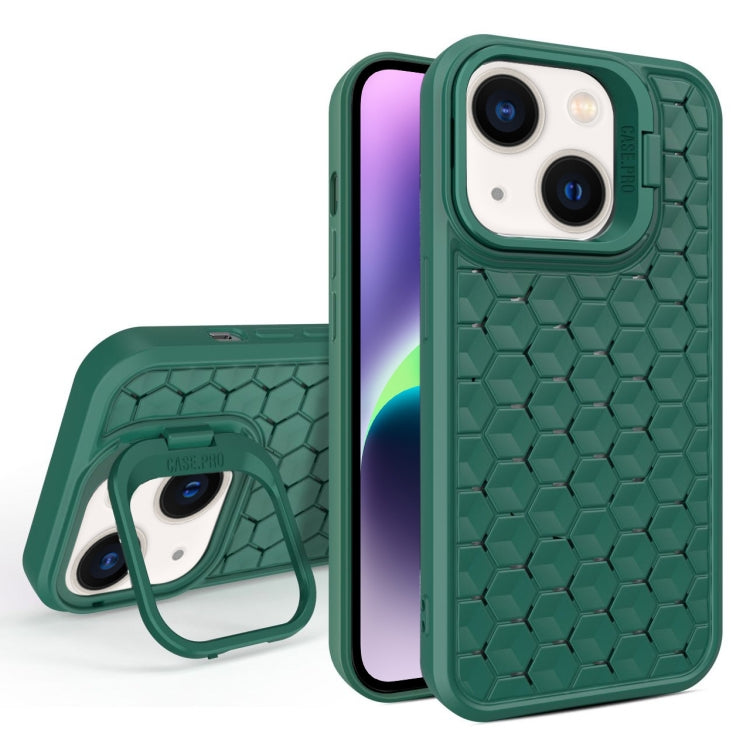 For iPhone 14 Plus Honeycomb Radiating Lens Holder Magsafe Phone Case(Green) - iPhone 14 Plus Cases by PMC Jewellery | Online Shopping South Africa | PMC Jewellery