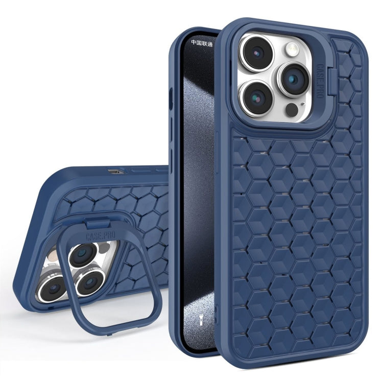 For iPhone 15 Pro Honeycomb Radiating Lens Holder Magsafe Phone Case(Blue) - iPhone 15 Pro Cases by PMC Jewellery | Online Shopping South Africa | PMC Jewellery