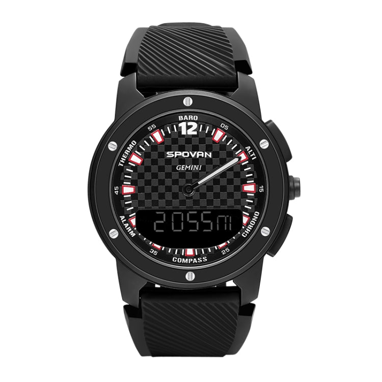 SPOVAN Gemini Outdoor Mountaineering Altitude Barometric Waterproof Sports Watch(Black) - Smart Watches by SPOVAN | Online Shopping South Africa | PMC Jewellery