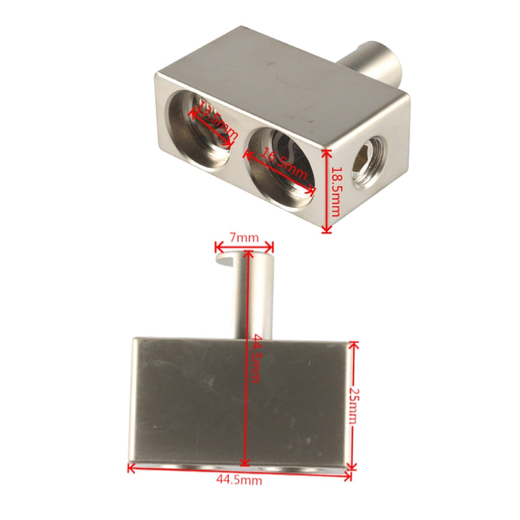 2pcs / Set Car Audio Modification 2 in 1 Wire Power Supply Terminals(Silver) - Booster Cable & Clip by PMC TechLife | Online Shopping South Africa | PMC TechLife | Buy Now Pay Later Mobicred