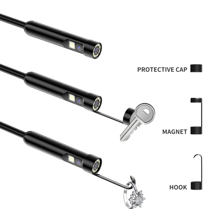 AN112 8mm Double Lenses HD Industry Endoscope Type-C + Micro USB + 8 Pin Connection, Length:1m Soft Tube - free shipping - PMC TechLife - Order now!