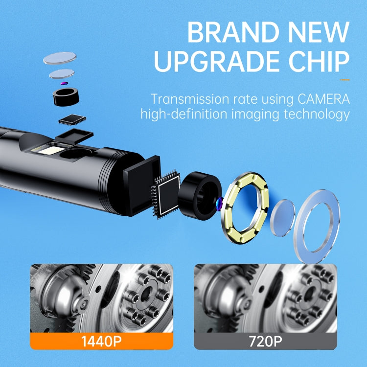 AN112 8mm Double Lenses HD Industry Endoscope Type-C + Micro USB + 8 Pin Connection, Length:3.5m Hard Tube -  by PMC TechLife | Online Shopping South Africa | PMC TechLife | Buy Now Pay Later Mobicred