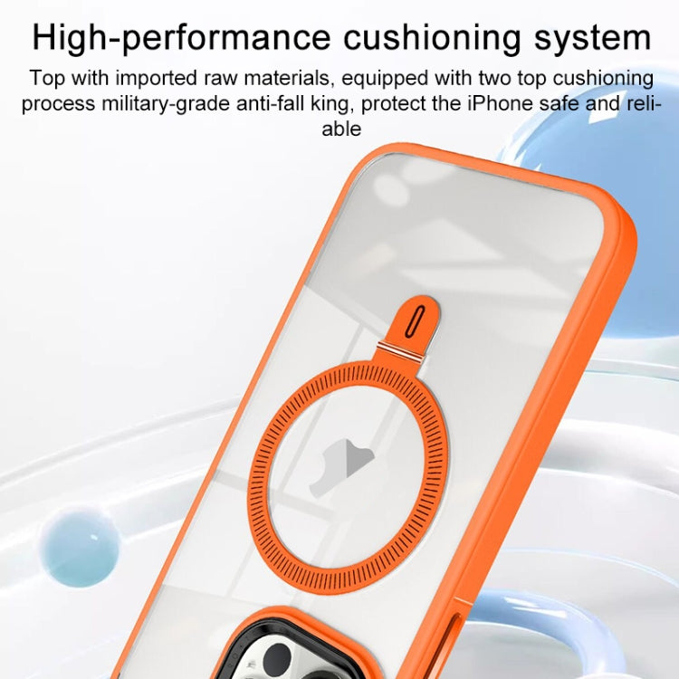 For iPhone 13 Shield Armor MagSafe Holder Phone Case(Deep Purple) - iPhone 13 Cases by PMC TechLife | Online Shopping South Africa | PMC TechLife