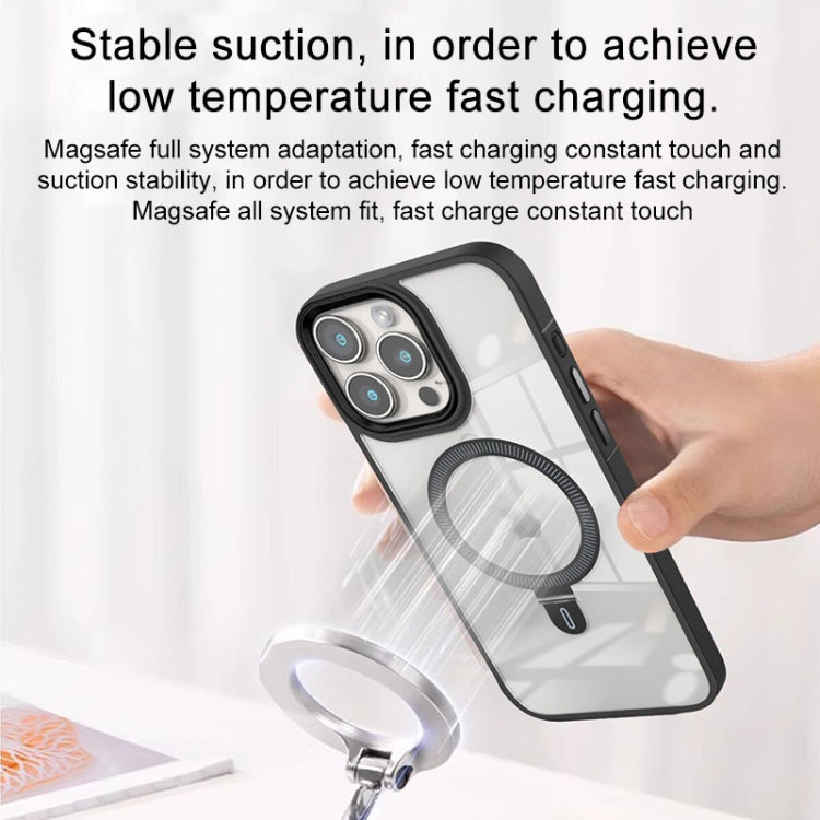 For iPhone 13 Pro Shield Armor MagSafe Holder Phone Case(Orange) - free shipping - PMC TechLife - Order now!