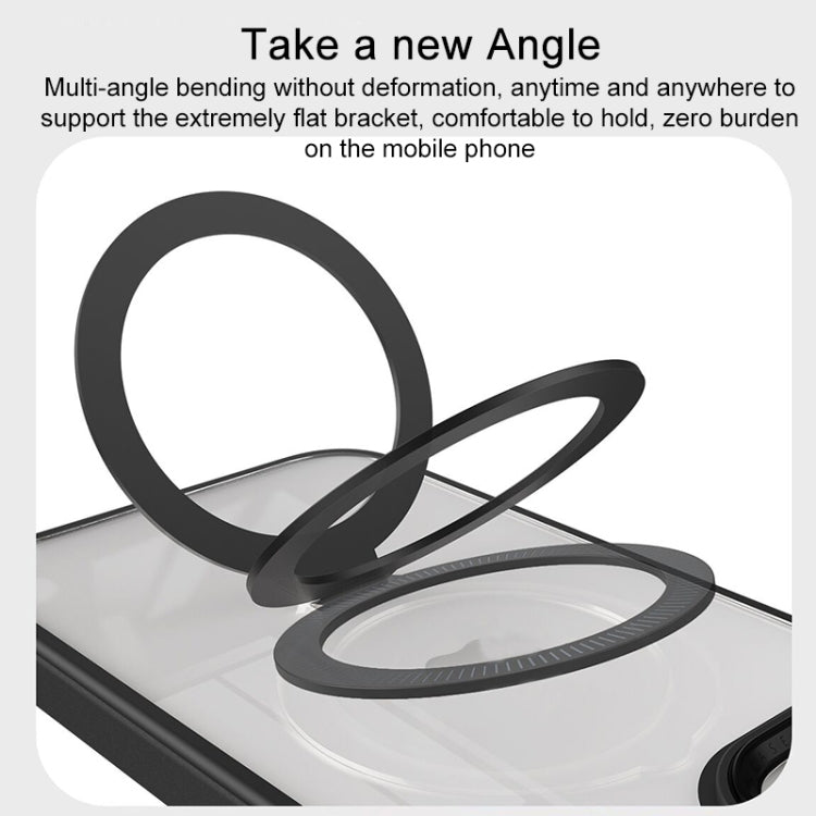 For iPhone 13 Pro Max Shield Armor MagSafe Holder Phone Case(Orange) - iPhone 13 Pro Max Cases by PMC TechLife | Online Shopping South Africa | PMC TechLife