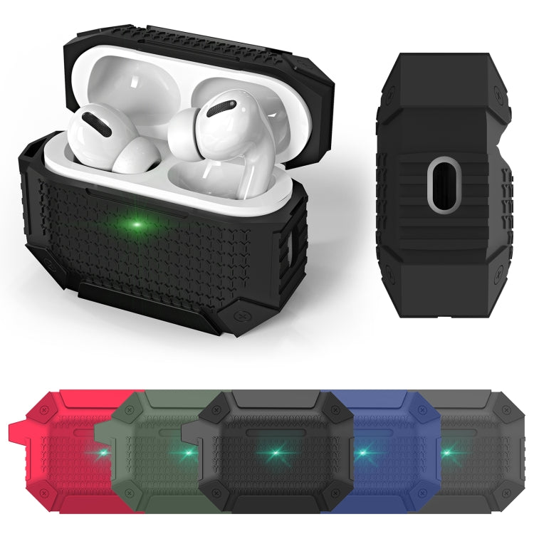 For AirPods Pro Wireless Earphones Shockproof Armor Protective Case(Dark Green) - For AirPods Pro by PMC Jewellery | Online Shopping South Africa | PMC Jewellery | Buy Now Pay Later Mobicred