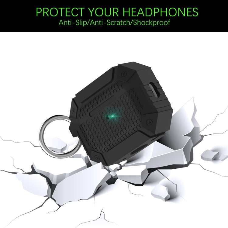 For AirPods Pro 2 Wireless Earphones Shockproof Armor Protective Case(Black) - For AirPods Pro 2 by PMC Jewellery | Online Shopping South Africa | PMC Jewellery | Buy Now Pay Later Mobicred