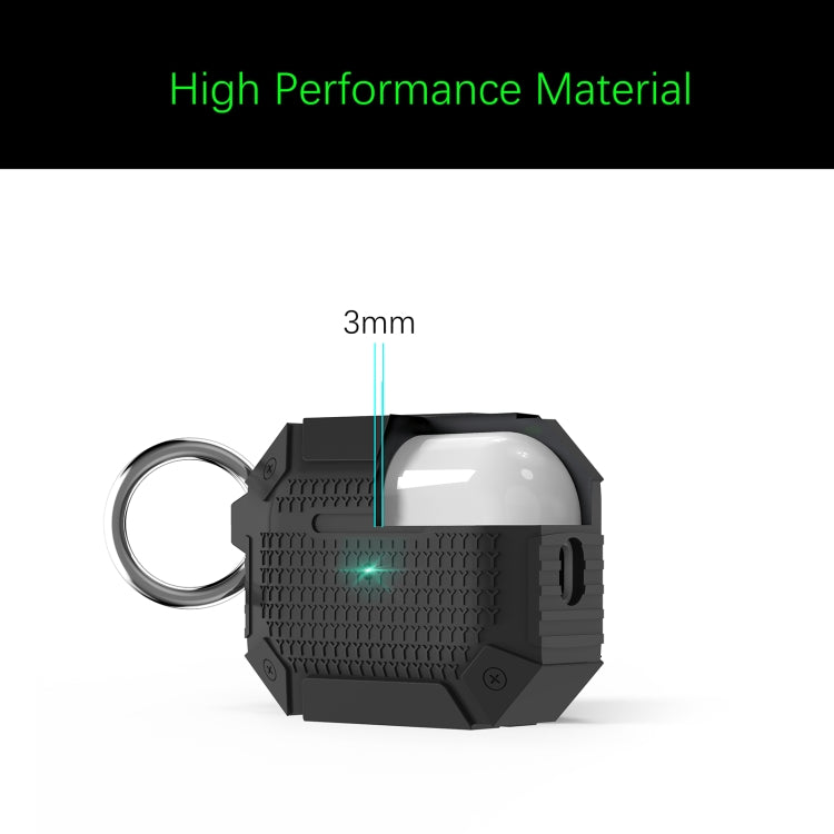 For AirPods 3 Wireless Earphones Shockproof Armor Protective Case(Dark Green) - For AirPods 3 by PMC Jewellery | Online Shopping South Africa | PMC Jewellery | Buy Now Pay Later Mobicred
