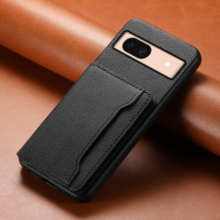For Google Pixel 8a Calf Texture Card Bag Design Full Coverage Phone Case(Black) - free shipping - PMC TechLife - Order now!